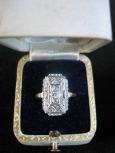 Prsten Diamantový 0,10 ct so safírom 0,02 ct  Art Deco 585/1000